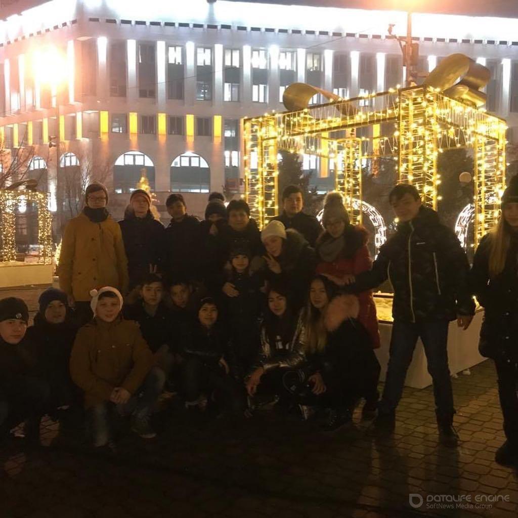 Ночной город Алматы